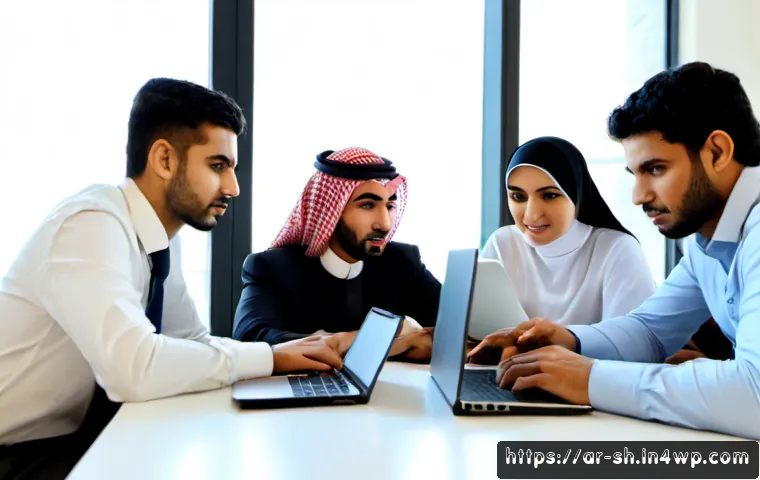Home 17 조직 내 지식 갭을 피하기 위한 교육 - Photorealistic modern workplace training session in a Gulf Arab office, an experienced Arab manager ...